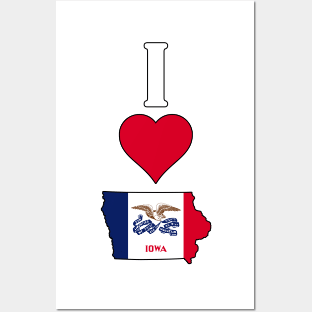 I Love Iowa Vertical I Heart Iowa State Flag Map Wall Art by Sports Stars ⭐⭐⭐⭐⭐